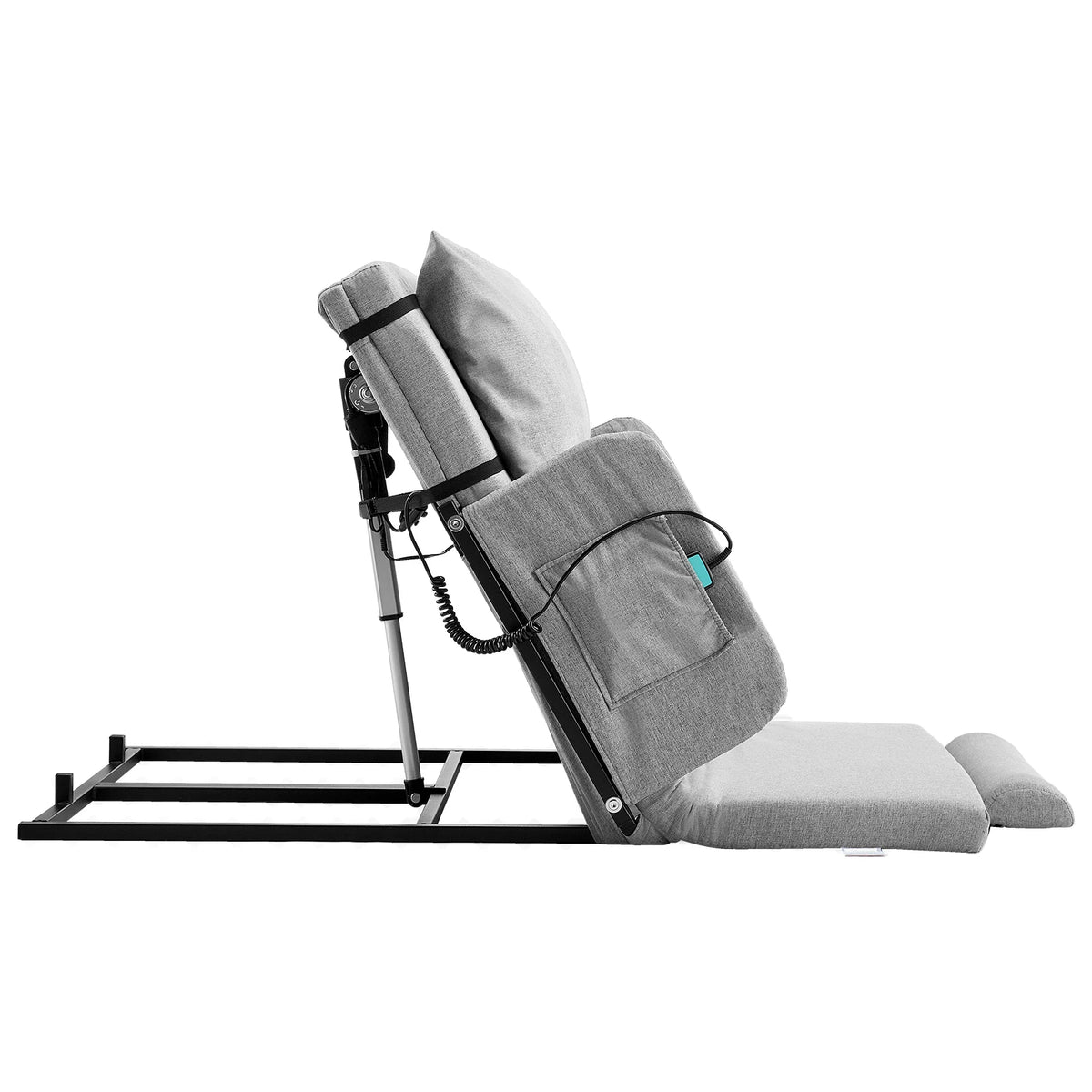 SucceBuy Electric Adjustable Lifting Bed Backrest With Guardrail Armrest
