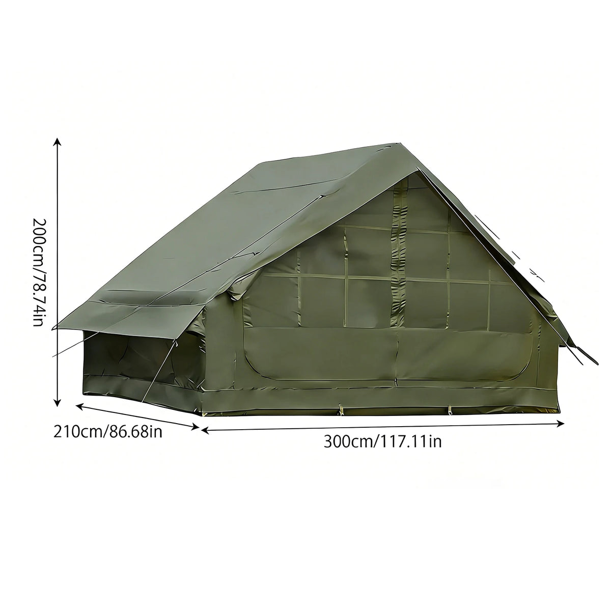 Inflatable Camping Tent With Skylight, Breathable Mesh And Quick Setup