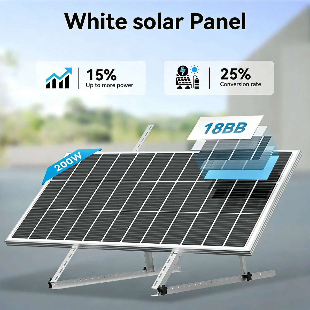 Rvpozwer 12V Monocrystalline Solar Panel High Efficiency RV Marine Camping