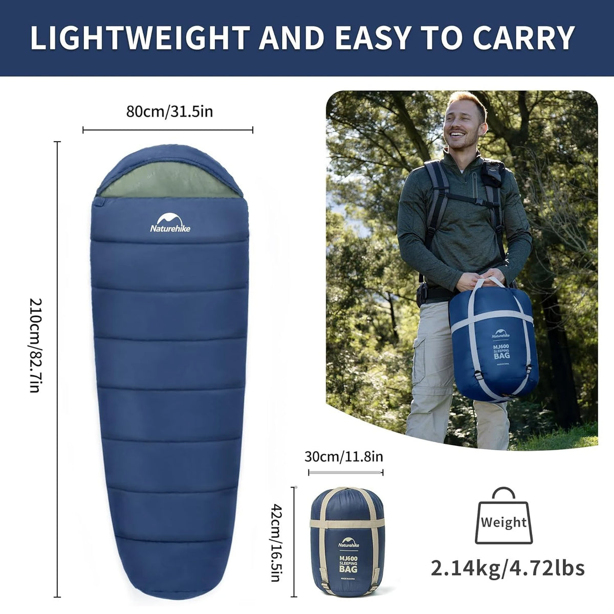 Naturehike Mummy Sleeping Bag For Adults Winter Camping